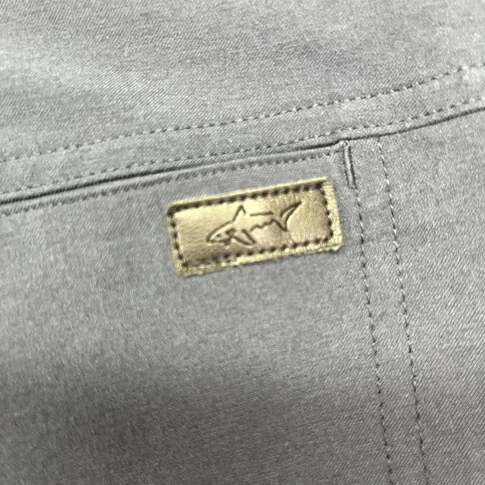 Greg Norman Pants‎ Mens Size 39x29 Blue Jordan Trouser Mid Rise Golf Shark Navy